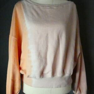 Billa Bong Women's Medium Crew Neck Sweatshirt Ombre Lightweight Retro